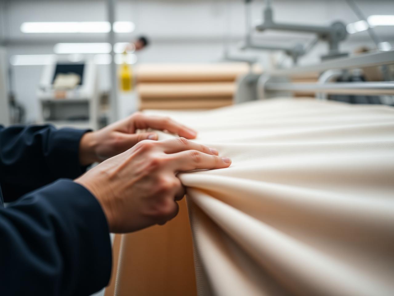 Inspection de la qualité d'un tissu dans un laboratoire textile